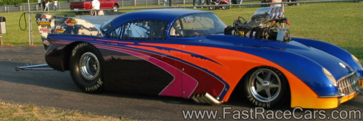 Wild Corvette Quick 8 Drag Car 